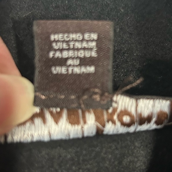 Michael Kors MK Men’s Large Black Hooded Sweatshirt Tape Logo Hoodie - Picture 6 of 13